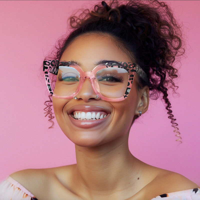 Lamb Cat Eye Pink Glasses