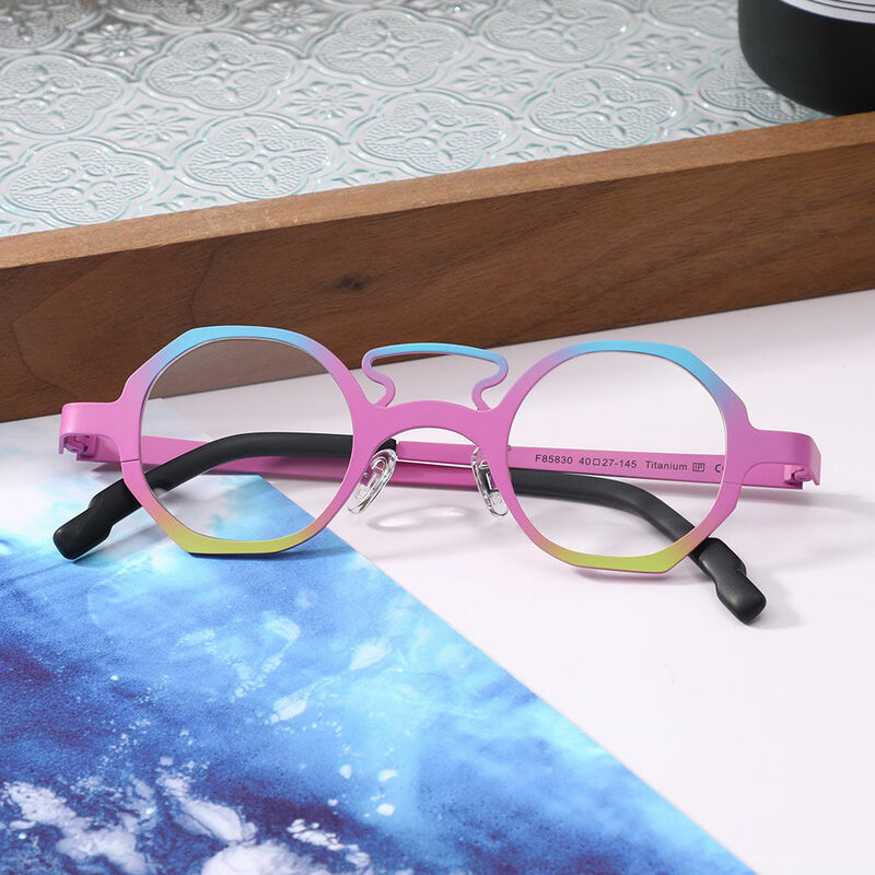 Matre Geometric Light Purple Glasses