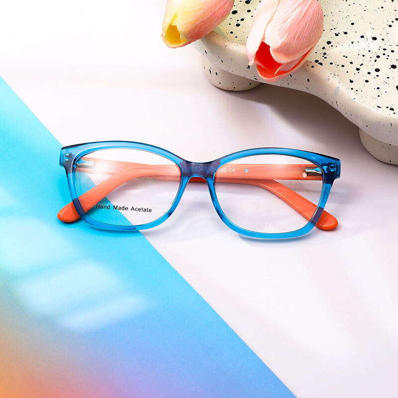 Wand Square Blue Glasses