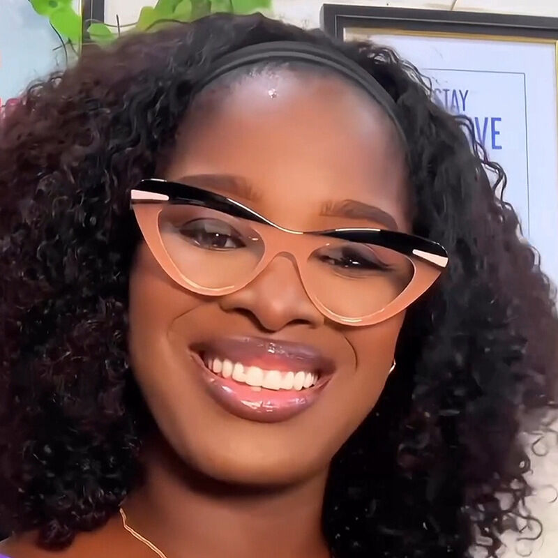 Emma Cat Eye Orange Glasses