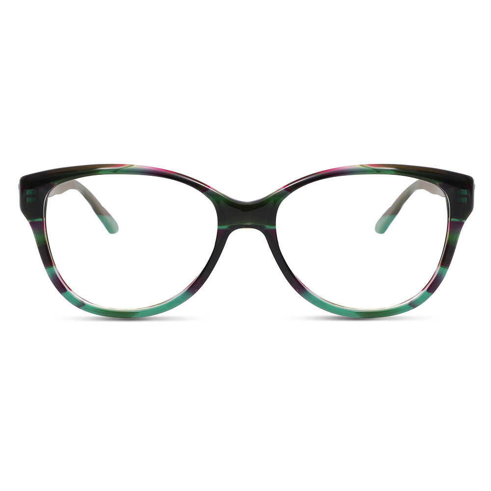 Thomps Square Green Glasses