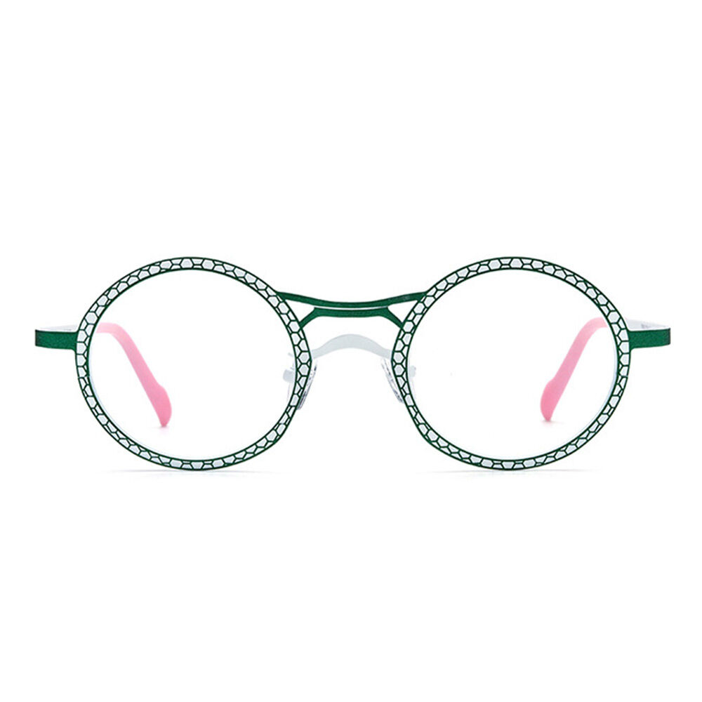 Bart Round White Glasses