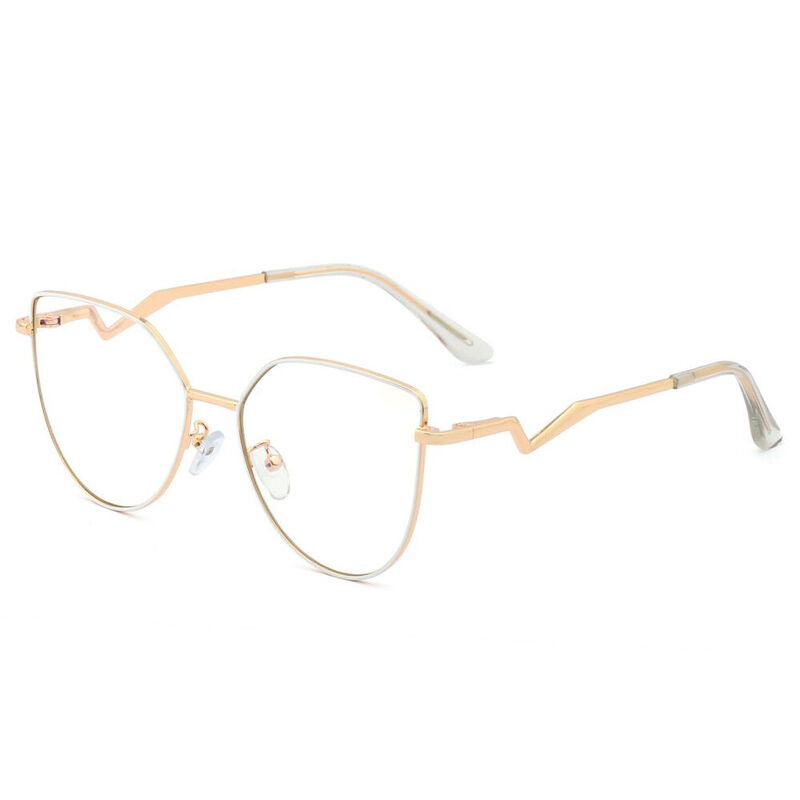Agapito Cat Eye White Glasses
