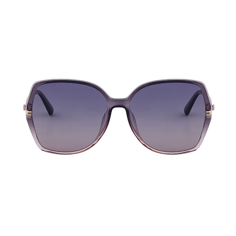 Deborah Geometric Gray Sunglasses