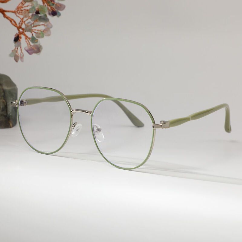 Gosse Round Green Glasses