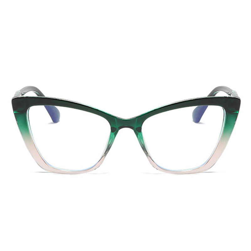 Vera Cat Eye Green Glasses