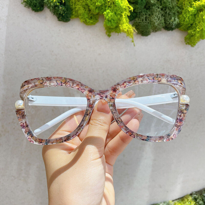 Halona Cat Eye Floral Glasses