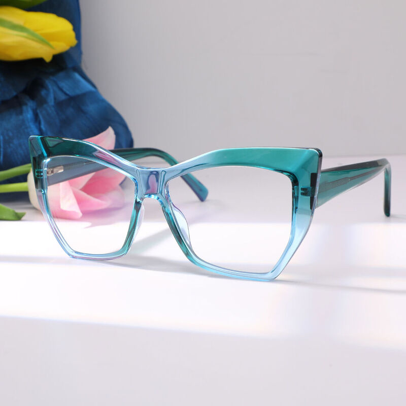 Felton Cat Eye Green Glasses