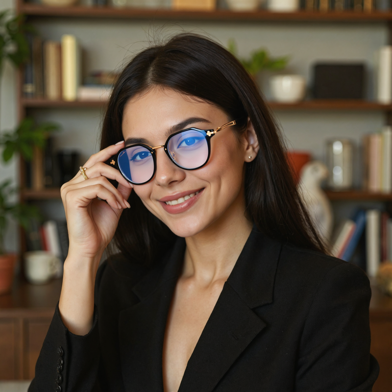 Moira Round Black Glasses