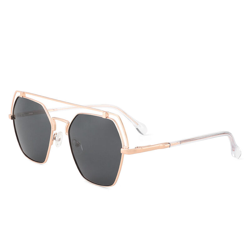 Free Will Aviator Rose Gold Sunglasses