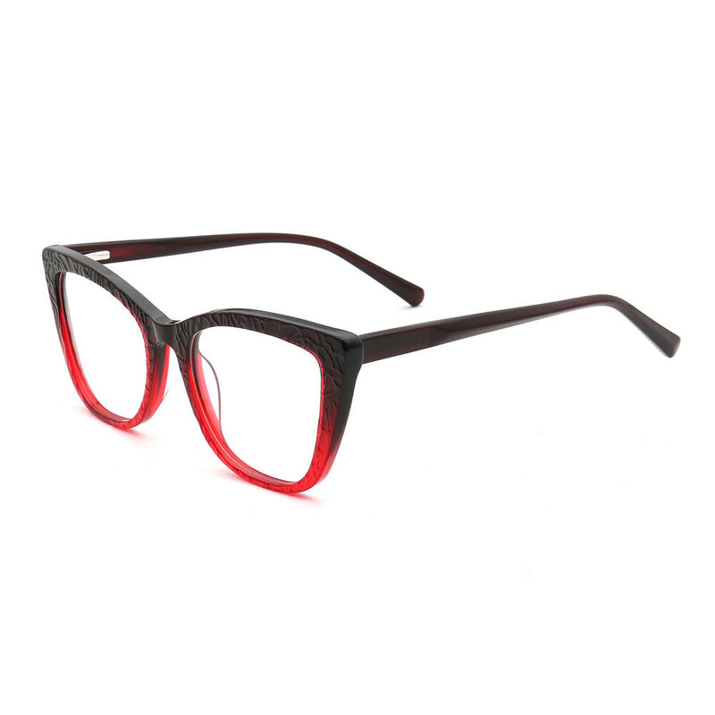 Swerve Cat Eye Red Glasses