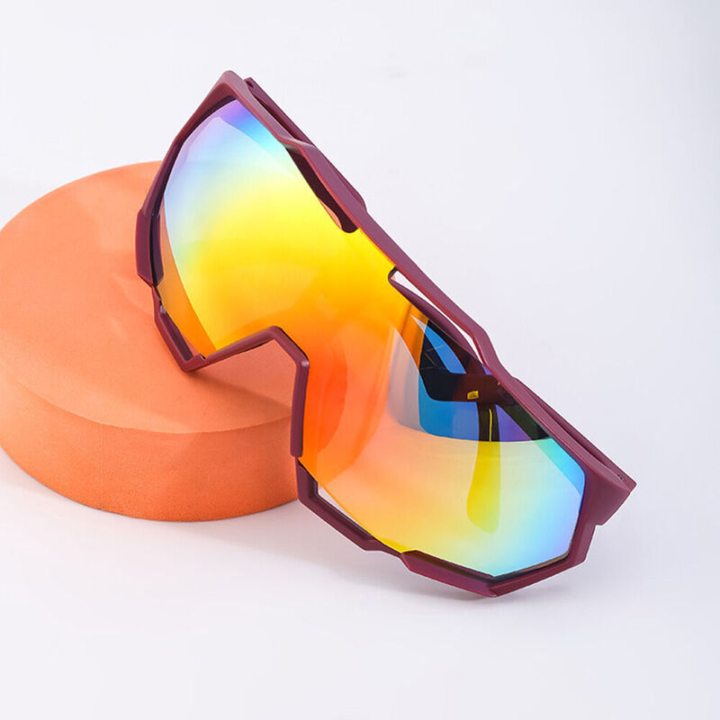 Cavert Oval Red Sunglasses