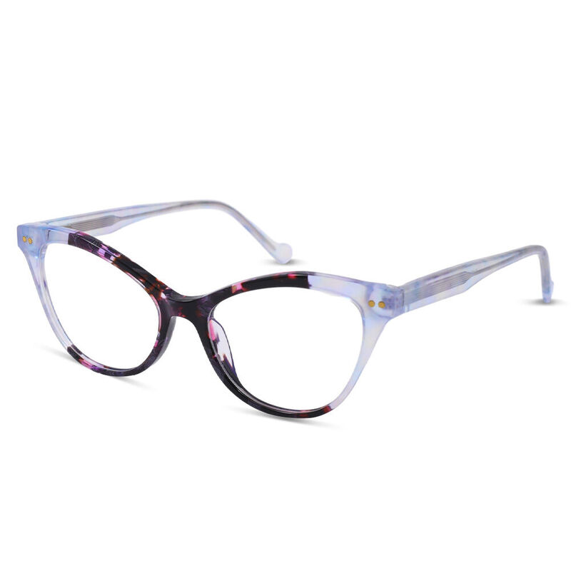 Kristyn Cat Eye Blue Glasses