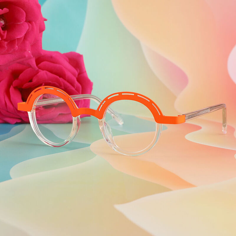 Ramos Round Orange Glasses