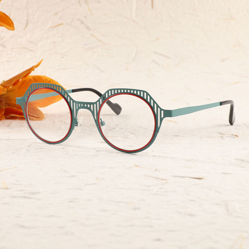 Wagner Geometric Blue Glasses