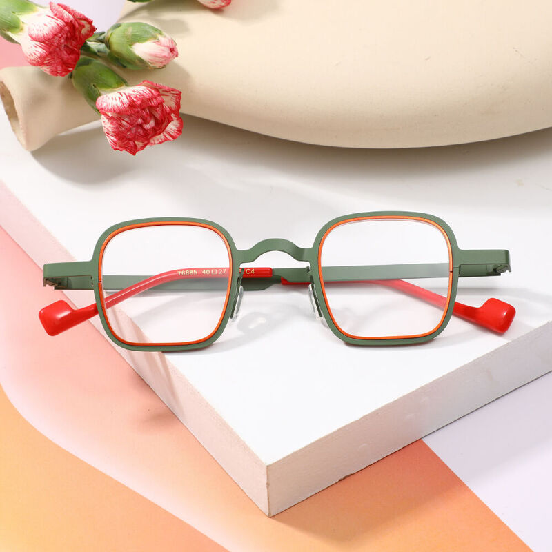 Bower Square Green Glasses