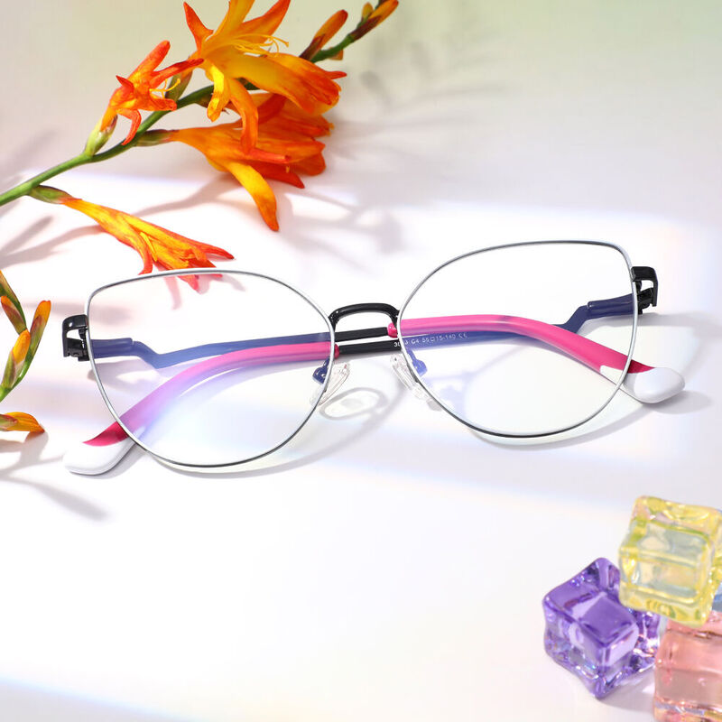 Maltz Cat Eye White Glasses
