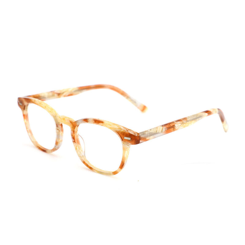 Lew Square Orange Glasses