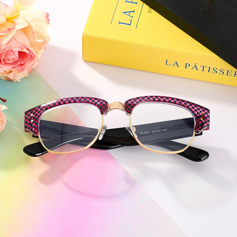Samson Browline Purple Glasses