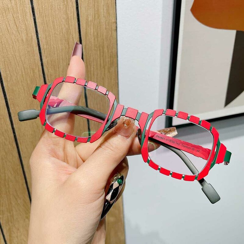 Lunettes de Vue Constance Carré Rouge