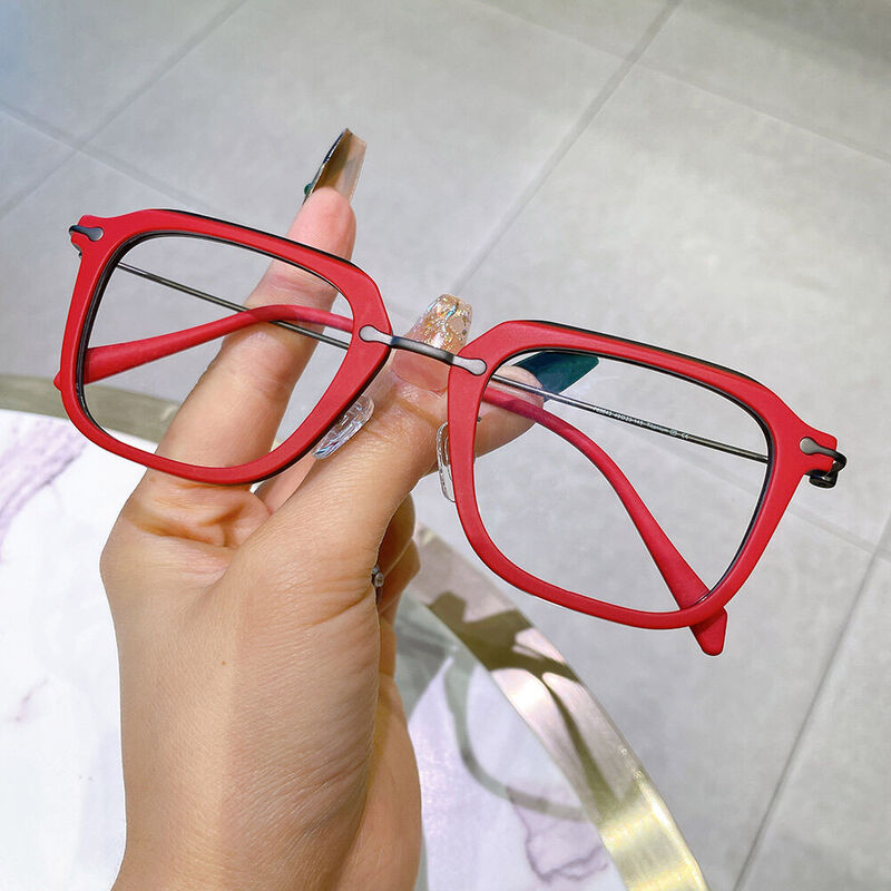 Zechariah Square Red Glasses