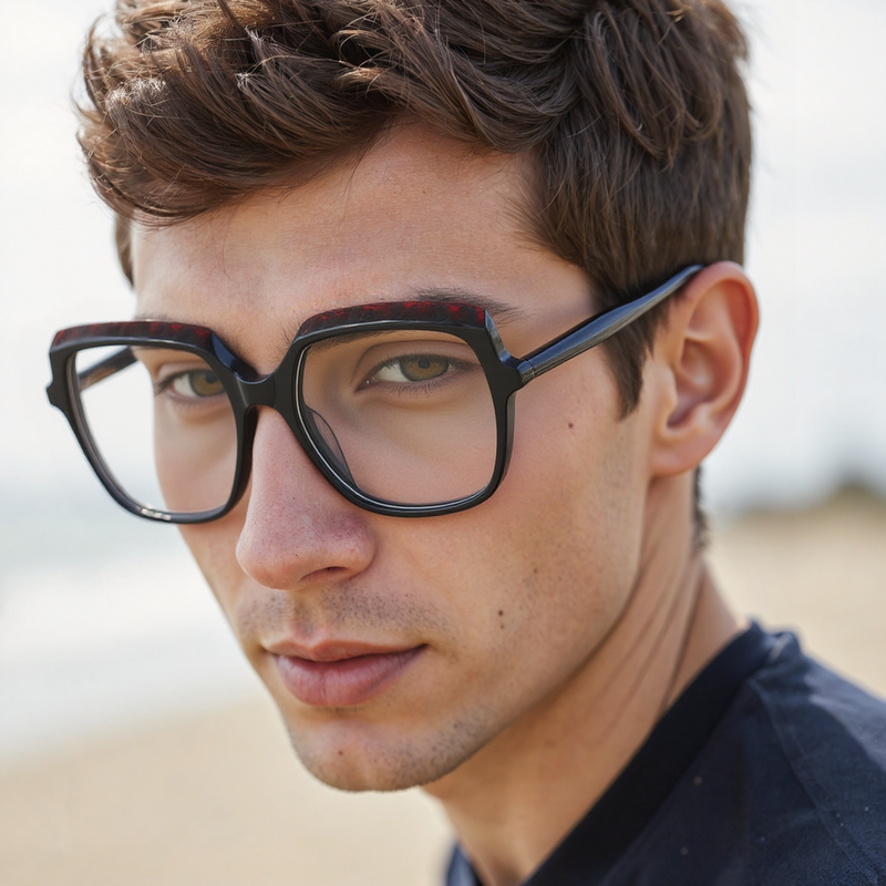 Tyler Square Black Glasses