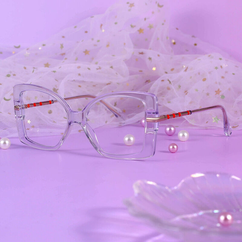 Superstar Cat Eye Transparent Glasses