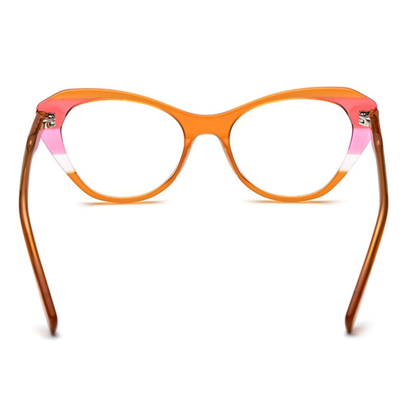 Tania Cat Eye Orange Glasses