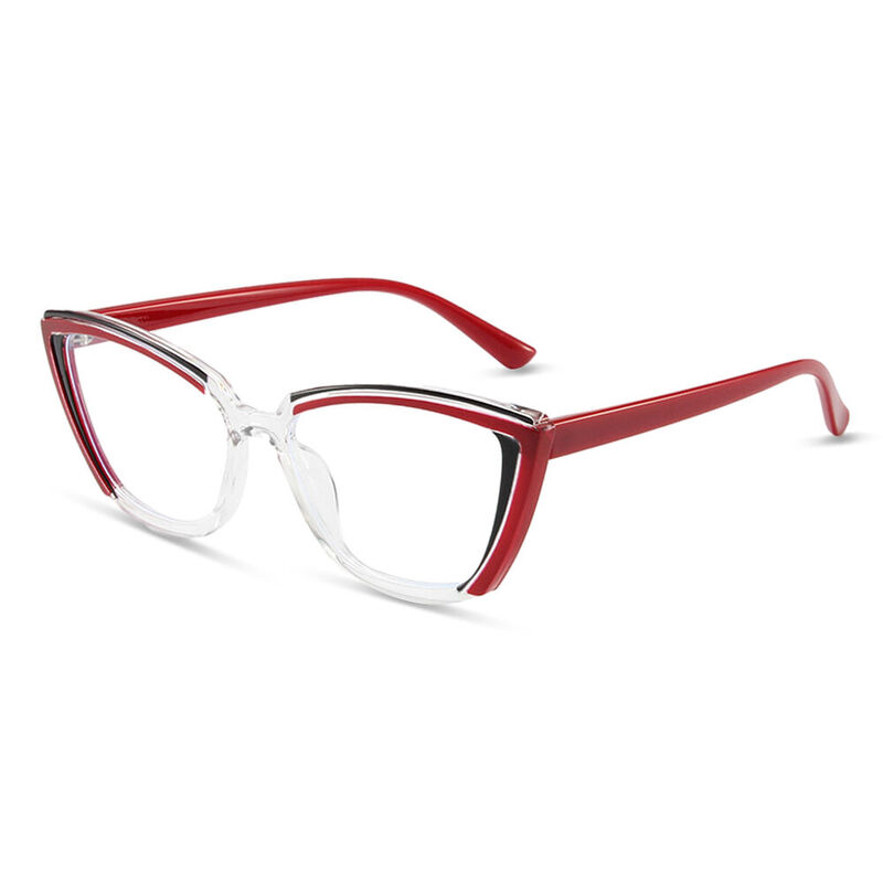 Keynes Cat Eye Red Glasses