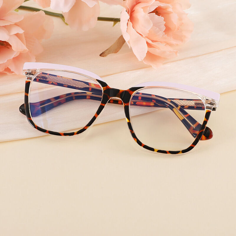 Daly Square Pink Tortoise Glasses