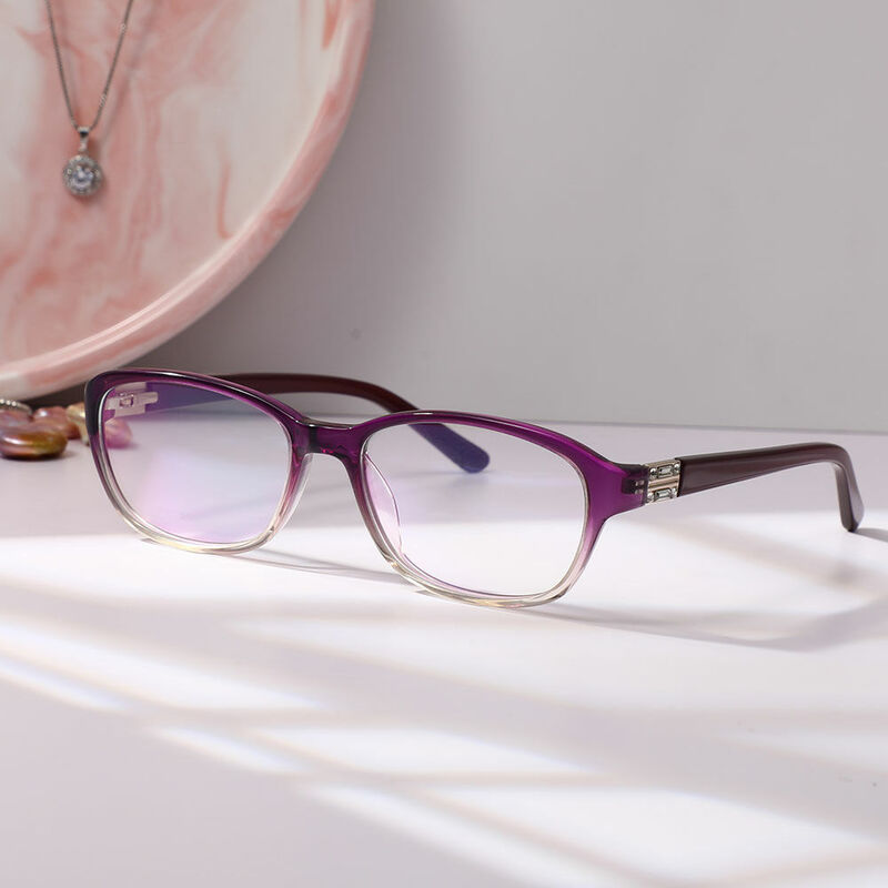 Howar Rectangle Purple Glasses