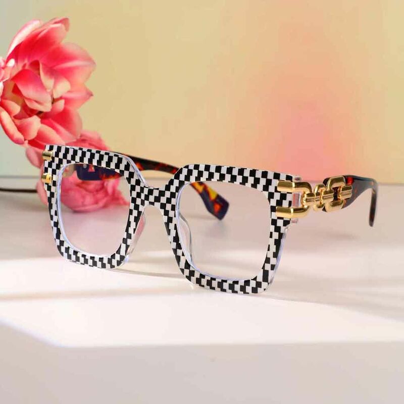 Nydia Square Black Glasses
