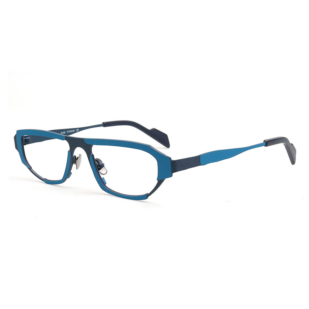 Deliaoa Rechteckige Blaue Brille