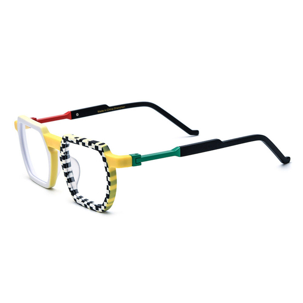 Margare Geometric White Glasses
