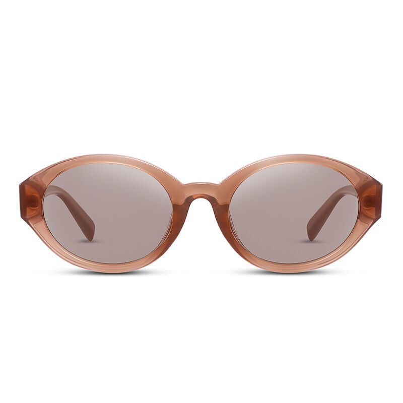 Fame Oval Brown Sunglasses