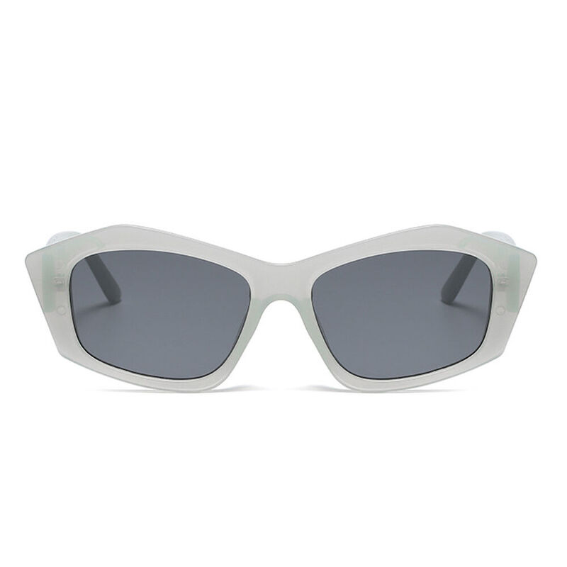 Shireen Geometric Gray Sunglasses