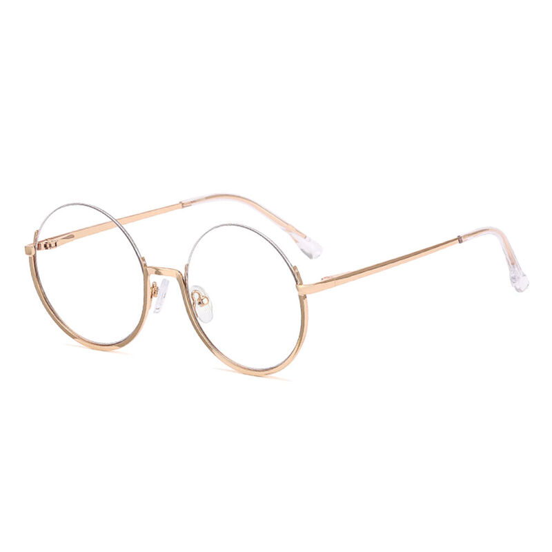 Debra Round Gold Glasses