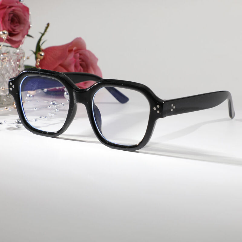 Geralic Geometric Black Glasses