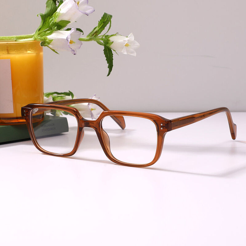 Odelio Square Brown Glasses