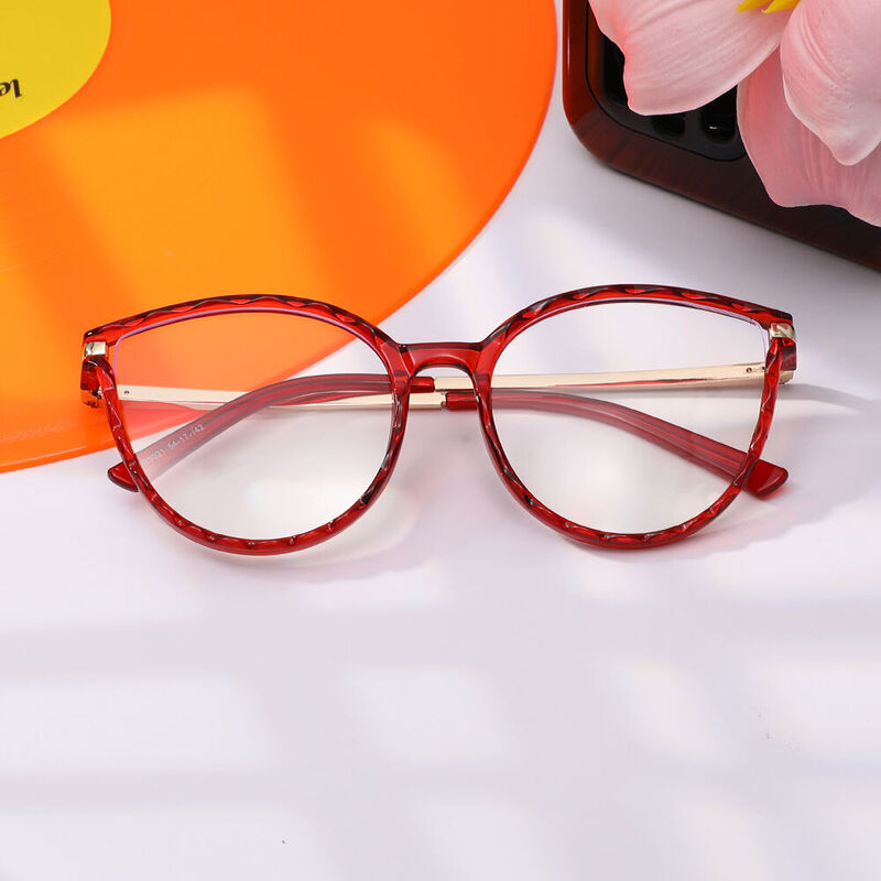 Sabr Round Red Glasses