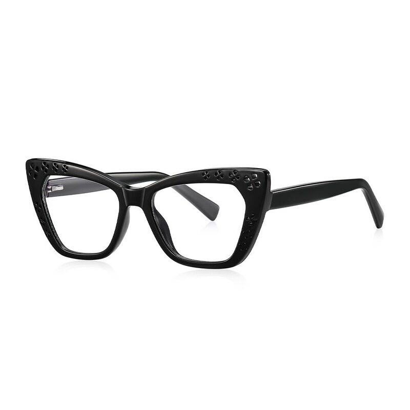Nellie Cat Eye Black Glasses