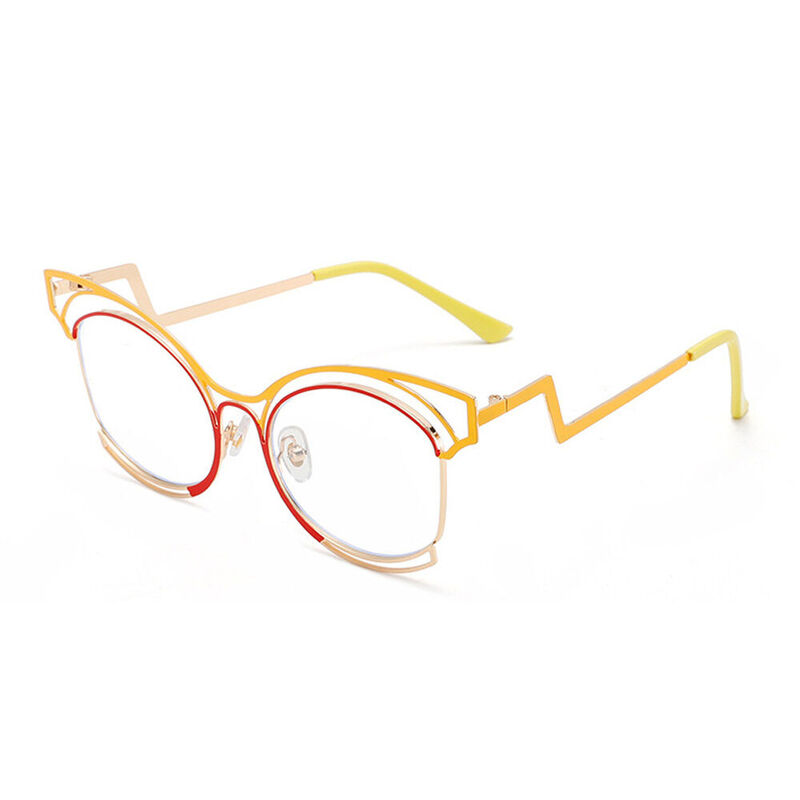 Barrettee Cat Eye Orange Glasses