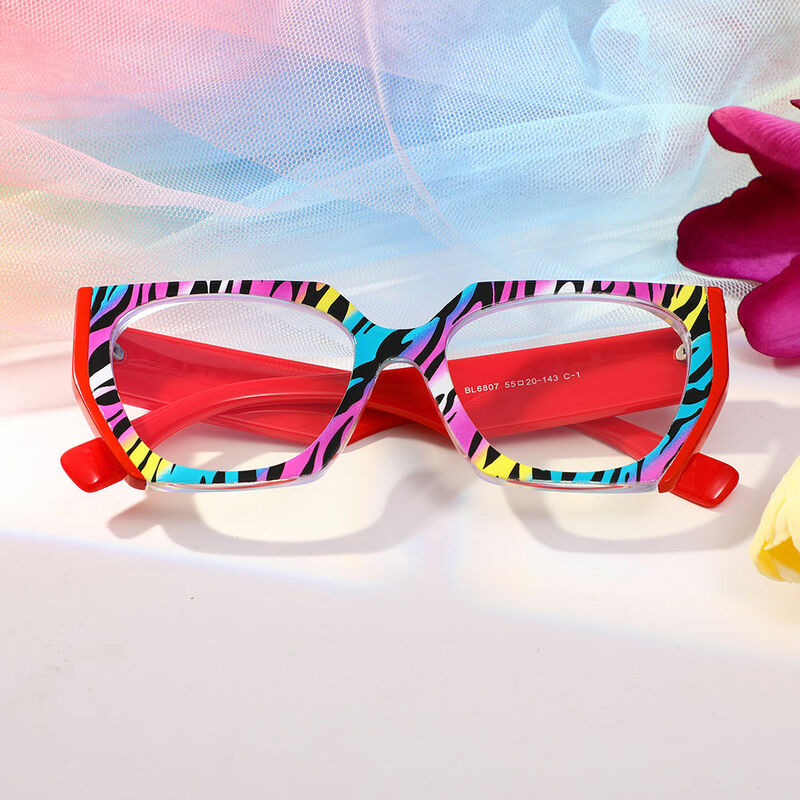 Pepys Cat Eye Red Glasses