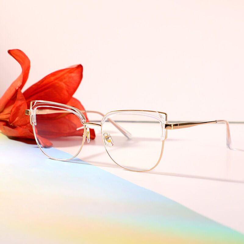 Tracy Cat Eye Clear Glasses