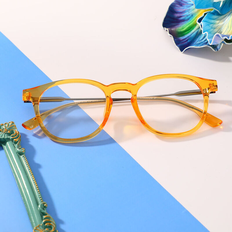 Julius Square Yellow Glasses