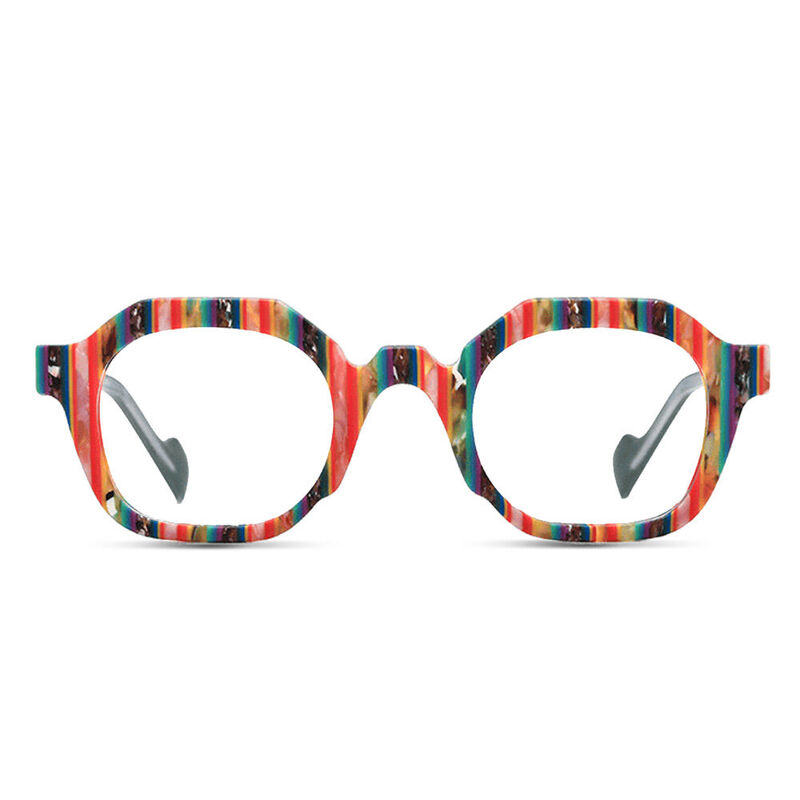 Zebulon Quadratische Mehrfarbige Brille