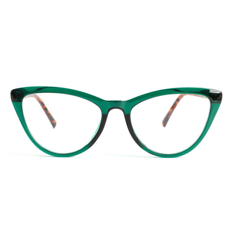Agatha Cat Eye Green Glasses