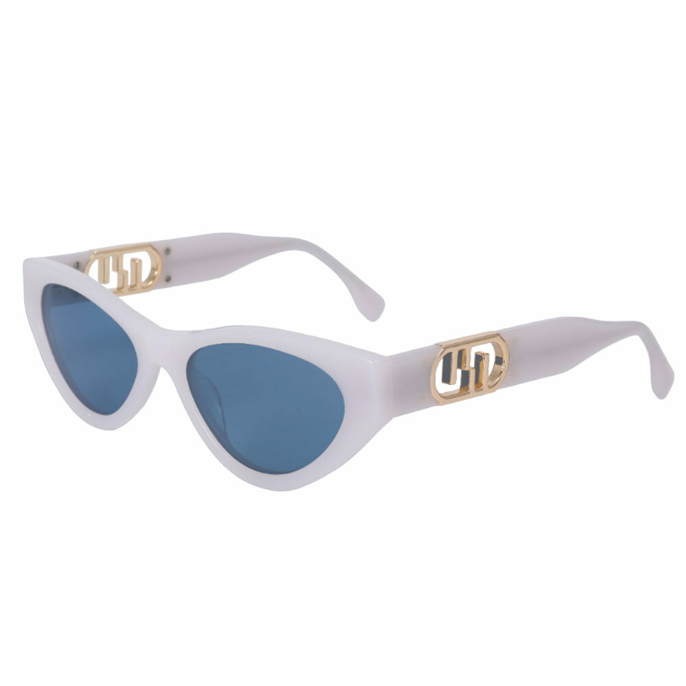 Rosalind Cat Eye White Sunglasses