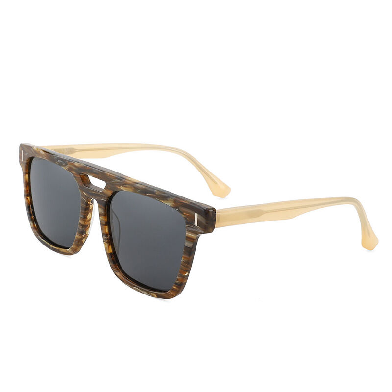 Lynes Aviator Wood Sunglasses