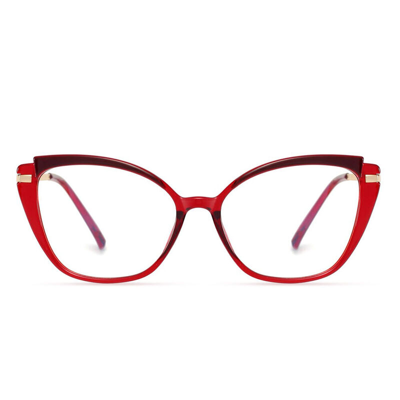 Iliana Cat Eye Red Glasses